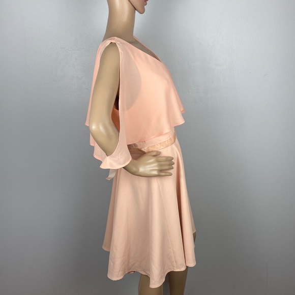NEW JAY X JAYGODFREY PINK COLD-SHOULDER MINI DRESS - Picture 6 of 9